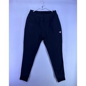 Champion Black Thick Sweatpants Reversed Weave Size Large